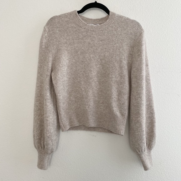& Other Stories Sweaters - And Other Stories Balloon Sleeve Crop Wool Sweater